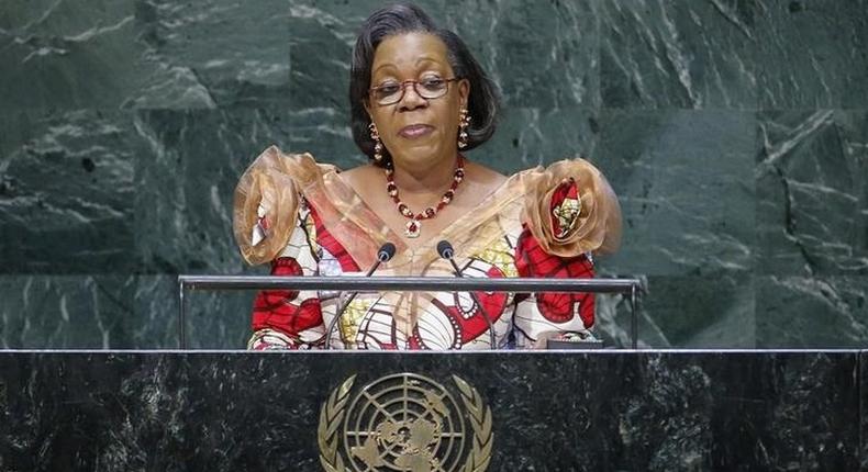 Central African Republic's interim President Catherine Samba-Panza addresses the 69th United Nations General Assembly at the U.N. headquarters in New York September 27, 2014. REUTERS/Eduardo Munoz