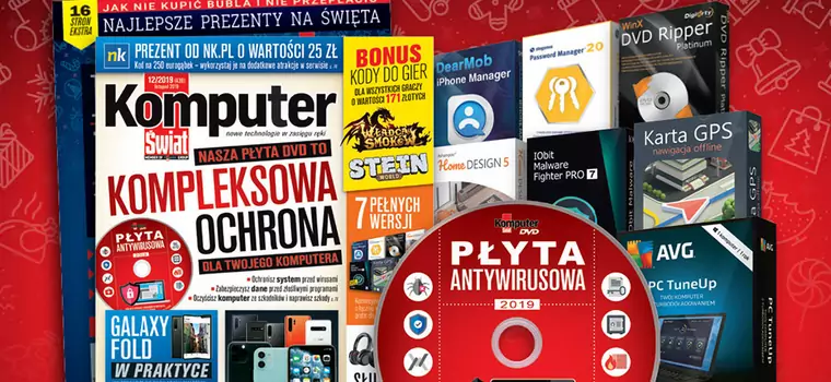 Komputer Świat 12/2019: płyta antywirusowa, kod do Stein World, testy słuchawek i iPhone'ów