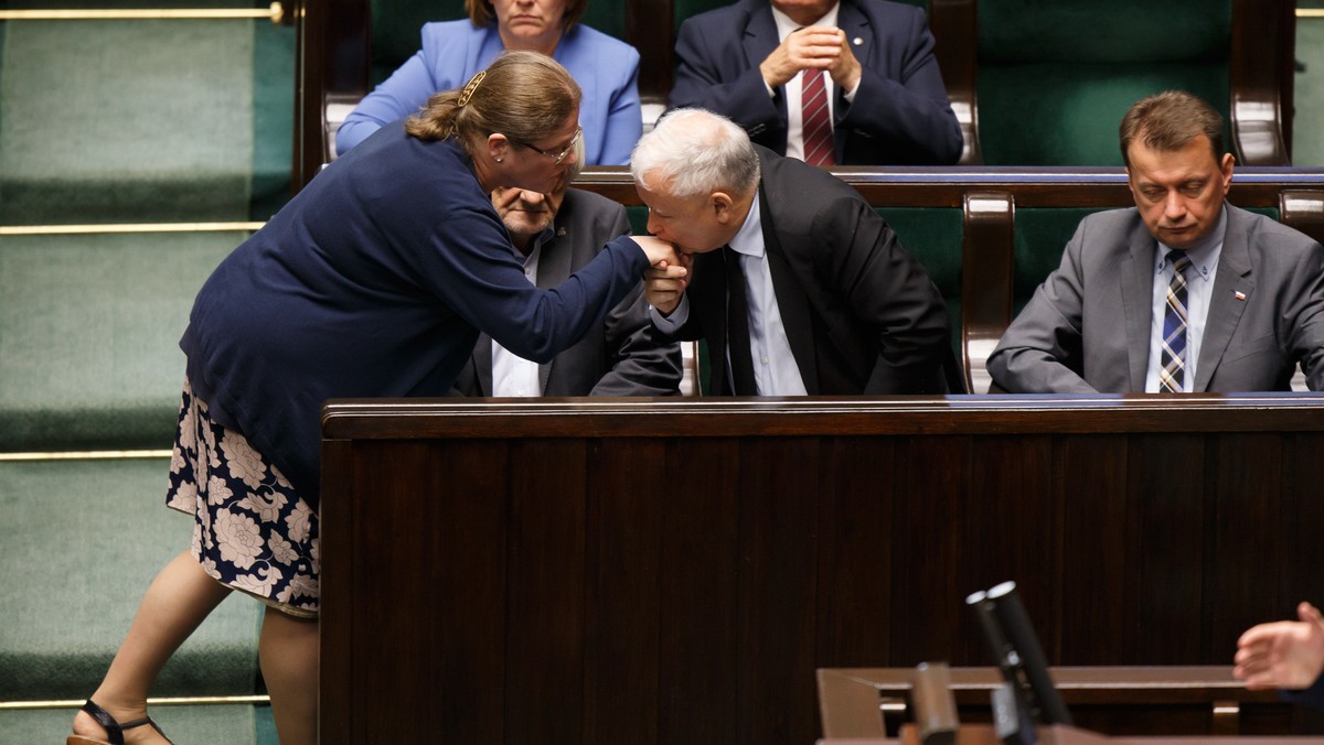 Jarosław Kaczyński i Krystyna Pawłowicz