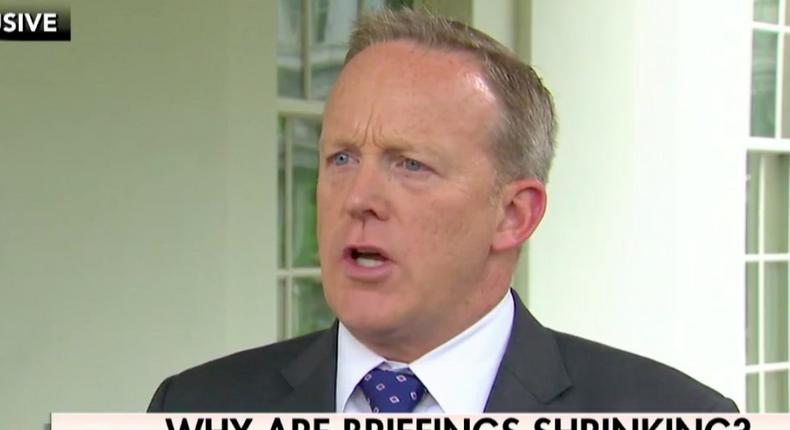 White House press secretary Sean Spicer in an interview on Fox News.