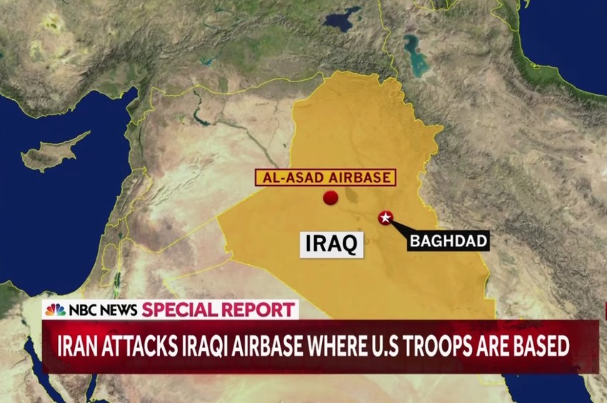 Na dve baze u Iraku iranske snage ispalile su desetine projektila