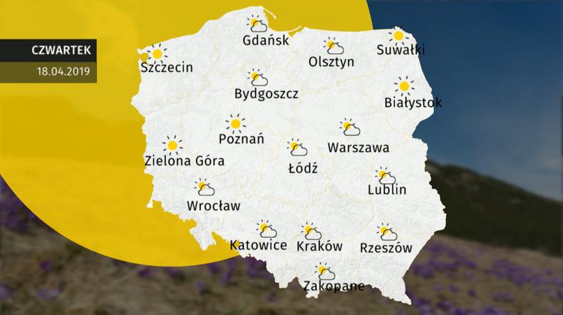 Pogoda dla Polski. Prognoza pogody - 18 kwietnia 2019 roku