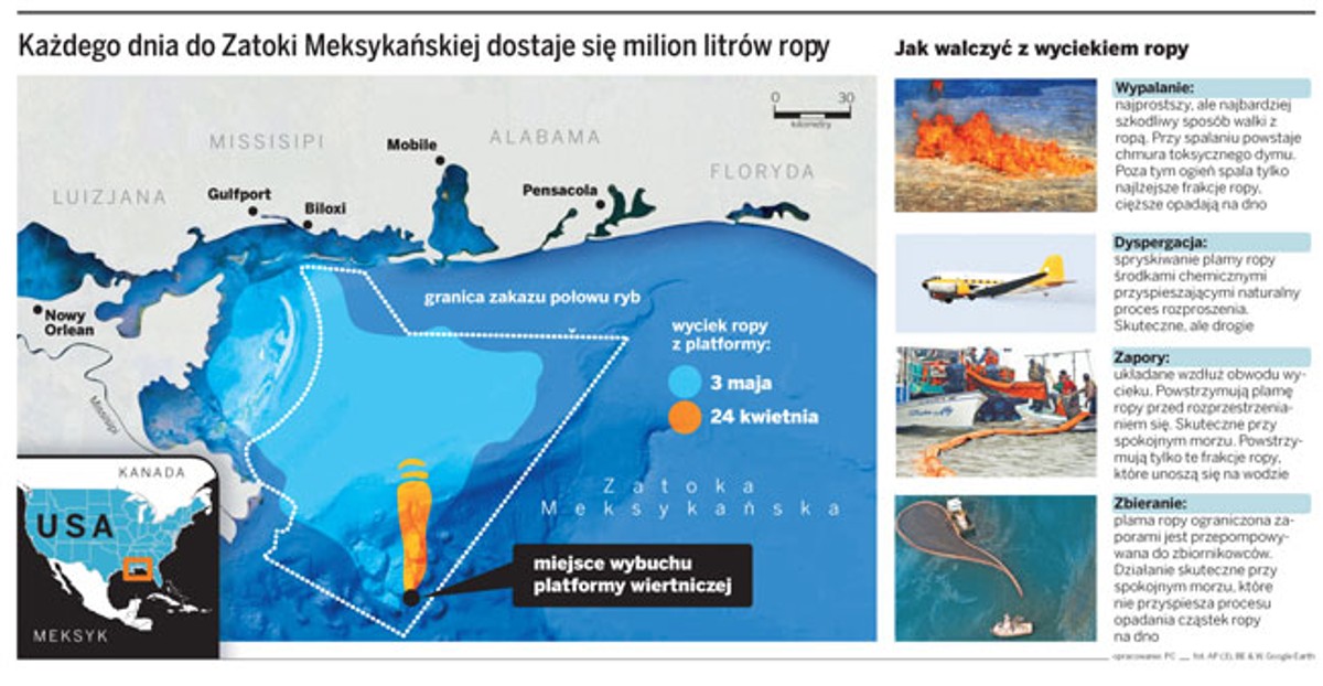 Każdego dnia do Zatoki Meksykańskiej dostaje się milion litrów ropy, jak walczyć z wyciekiem