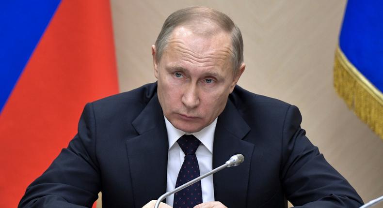 Russian President Vladimir Putin at a meeting in the Novo-Ogaryovo residence outside Moscow on Wednesday.