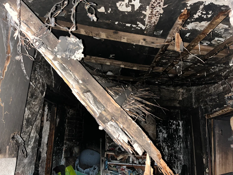 Posledice požara u stambenom objektu