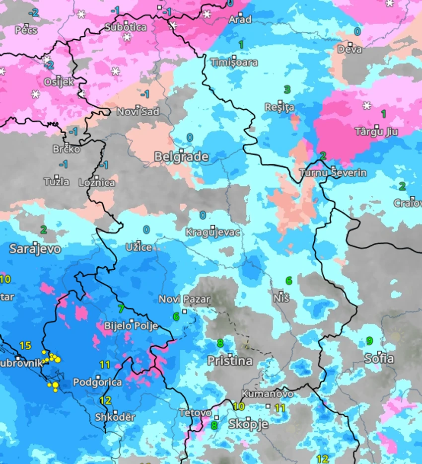 Vreme u Srbiji u 13 sati
