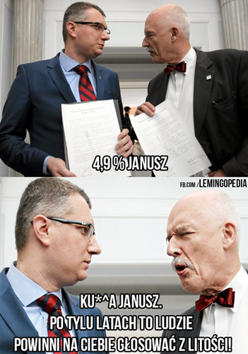 Janusz Korwin-Mikke, Przemysław Wipler - mem / Lemingopedia