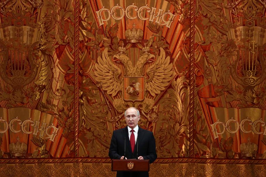 Władimir Putin, prezydent Rosji. Moskwa, Teatr Bolszoj, 27 grudnia 2018 r.