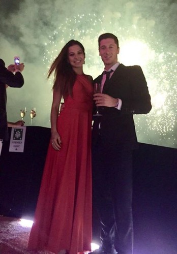 Anna i Robert Lewandowscy na sylwestrowym balu