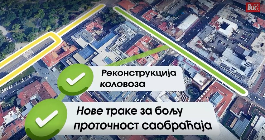 Radovi Uzun Mirkova - Rekonstrukcija kolovoza, nove trake za bolju protočnost saobraćaja