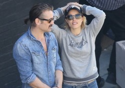 Rachel McAdams i Colin Farrell na planie "Detektywa"