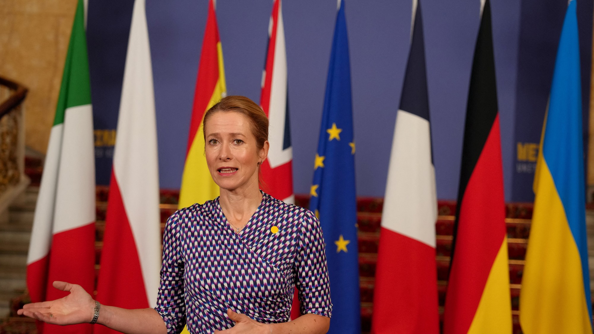 Vysoká predstaviteľka Európskej únie pre zahraničné veci a bezpečnostnú politiku Kaja Kallasová, REUTERS/Carlos Jasso