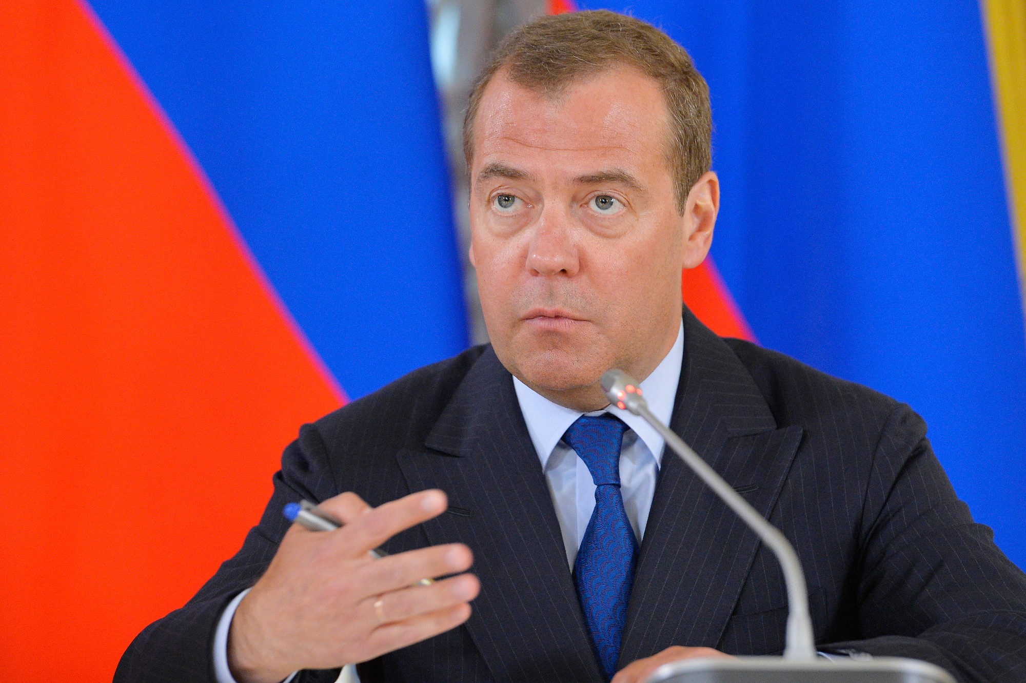 Podpredseda Ruskej bezpečnostnej rady a bývalý ruský prezident Dmitrij Medvedev.