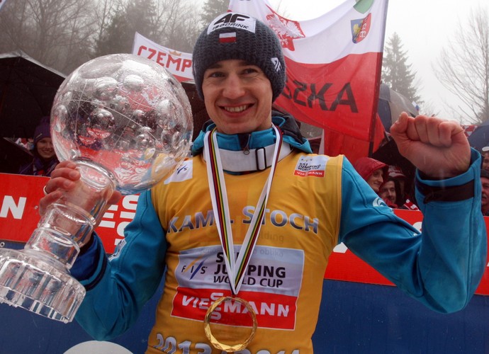 Kamil Stoch razem z żoną cieszył się ze zdobycia Kryształowej Kuli