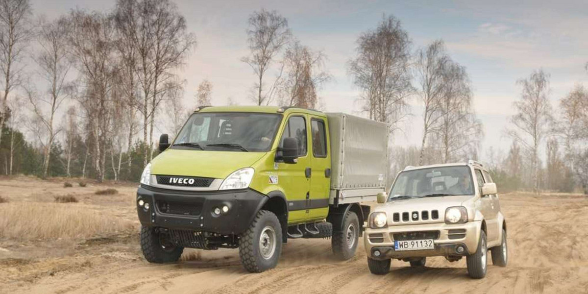 Suzuki Jimny, Iveco Daily 4x4, Suzuki, Iveco, samochód, auto, SUV, 4x4,