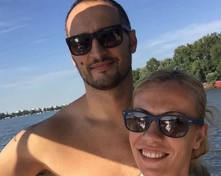 Ognjen Kajganić sa ženom