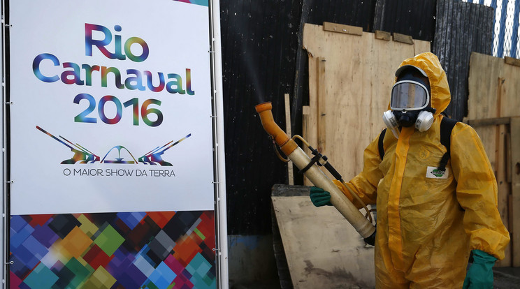 A közelgő riói karneválon szigorú közegészségügyi ellenőrzéseket vezettek be a Zika vírus miatt /Fotó-MTI