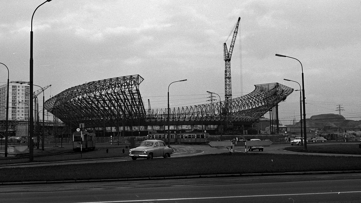 Katowice budowa Spodka arch.