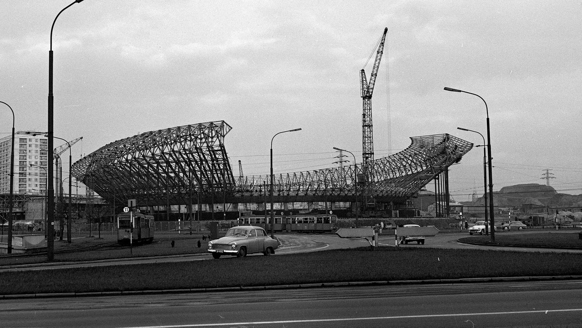 Katowice budowa Spodka arch.