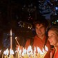 Christians Light Candles In Church Of Nativity In Bethlehem