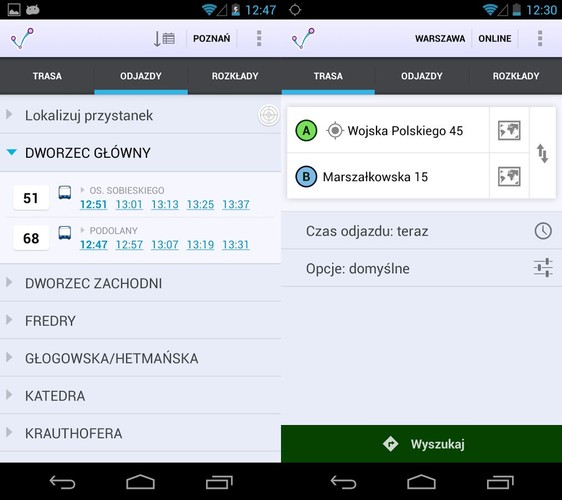 Jeśli chcesz pojawić się punktualnie na rozmowie kwalifikacyjnej, to koniecznie zaplanuj wcześniej swój dojazd. Pomoże ci w tym aplikacja JakDojade.pl. Dzięki niej bez problemu zlokalizujesz siedzibę swojego przyszłego pracodawcy. JakDojade.pl umożliwia zaplanowanie podróży zarówno z podaniem godziny startu, jak i oczekiwanej godziny przyjazdu. Aplikacja została również wyposażona w system alertów, które przypomną ci o odjeżdżającym autobusie czy też tramwaju. JakDojade.pl oferuje aktualne rozkłady jazdy komunikacji miejskiej w kilkunastu największych polskich miastach.