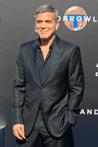 George Clooney na premierze 'Krainy jutra'