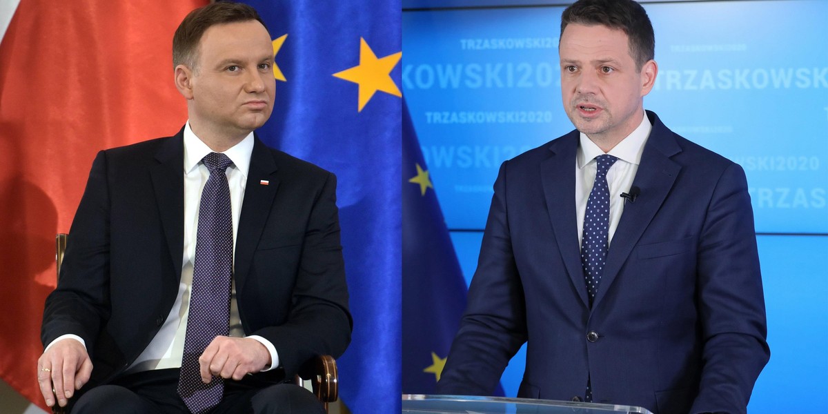 Rafał Trzaskowski i Andrzej Duda walczą o głosy