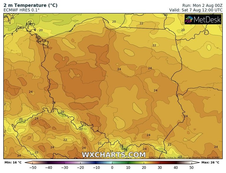 W weekend prognozujemy wzrost temperatury