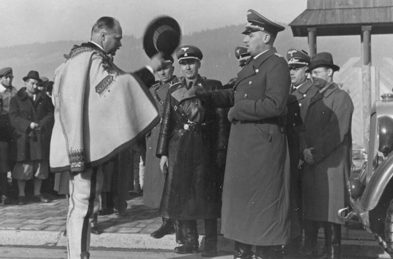 Wacław Krzeptowski i Hans Frank w Zakopanem, 1939 r.