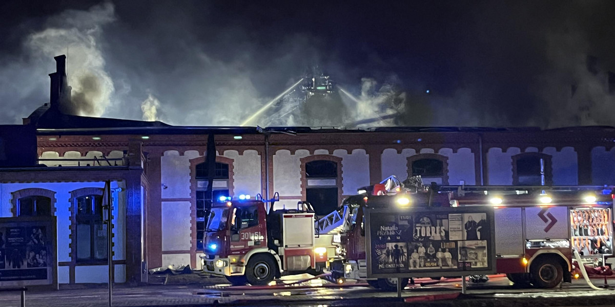 Pożar w fabryce Lluyda w Bydgoszczy
