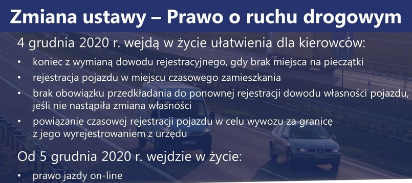 Nowe przepisy dla kierowców