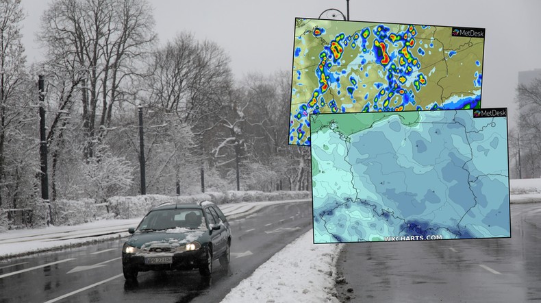 Pogoda zafunduje nam całą paletę zjawisk. Od burz i wiatru po śnieg i mróz (mapa: wxcharts.com)