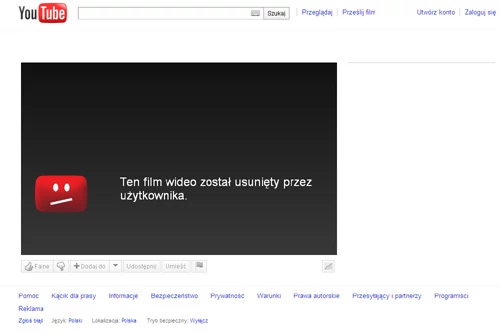 Usunięcie filmu z YouTube zajęło aż 2 miesiące. Zniknęło stamtąd także konto użytkownika