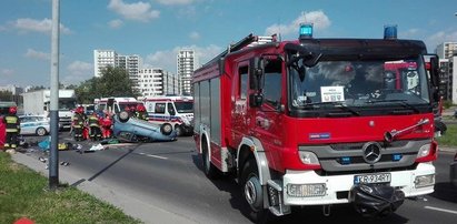 Tragiczny wypadek w Krakowie. Motocyklista zderzył się z seicento