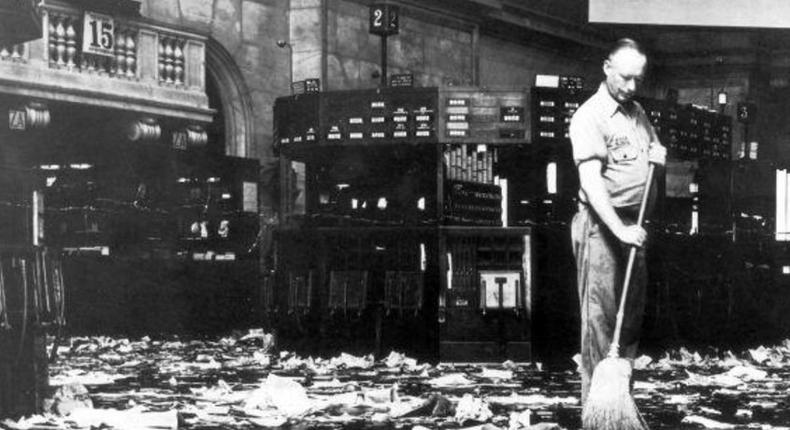 New York Stock Exchange after 1929 market crash