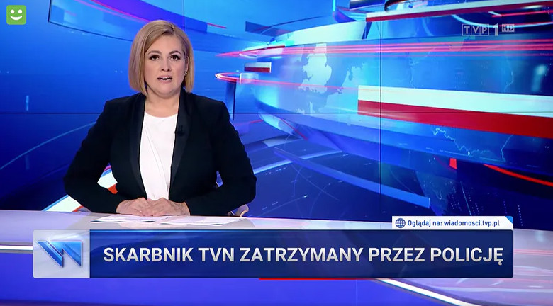 "Wiadomości" znów uderzają w TVN (screen z programu)