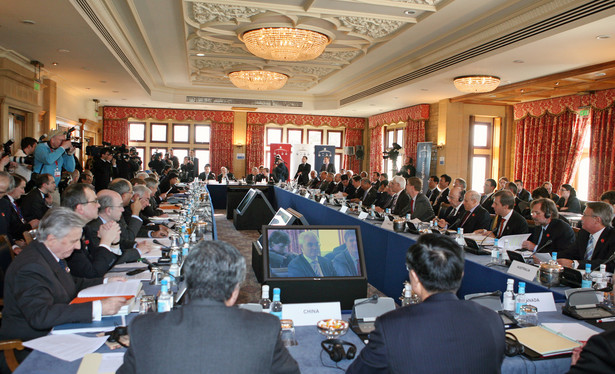 Obrady ministrów finansów grupy G20 podczas spotkania roboczego w Wielkiej Brytanii