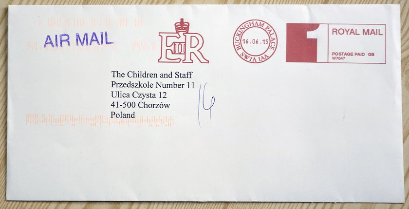List od Królowej Anglii adresowany do chorzowskich przedszkolaków