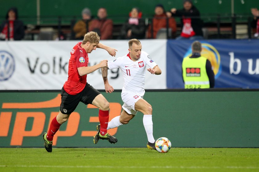 Pilka nozna. Eliminacje Euro 2020. Austria - Polska. 21.03.2019