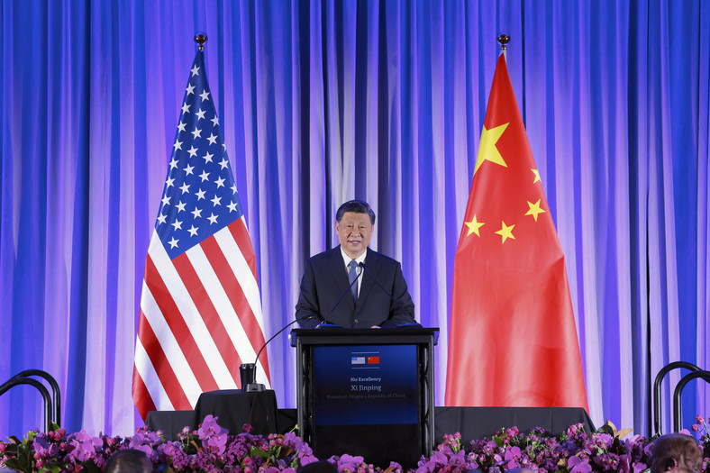 Przewodniczący Chińskiej Republiki Ludowej Xi Jinping w San Francisco, 15 listopada 2023 r.