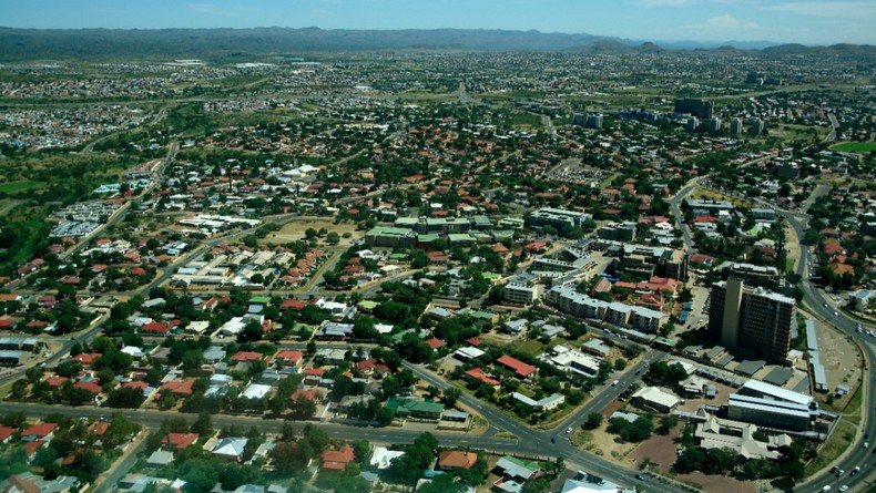 Aerial view of Windhoek, Namibia. [Photo by: Jeremy Jowell /Majority World/Universal Images Group via Getty Images]