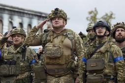 Ukraińscy żołnierze w odbitym mieście Izium