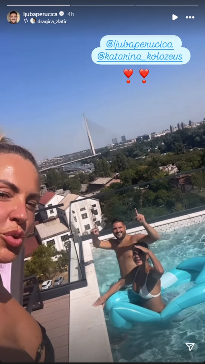 Ljuba Perućica u bazenu