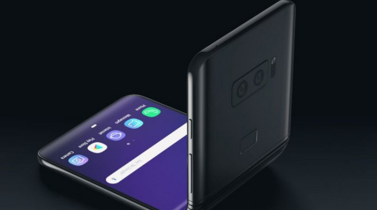 Egy koncepciórajz arról, hogyan nézhetne ki az összehajtható Samsung mobil