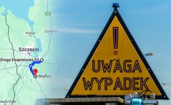 Gryfino: Wypadek na S3. Nie żyje kierowca ciężarówki, są ciężko ranni