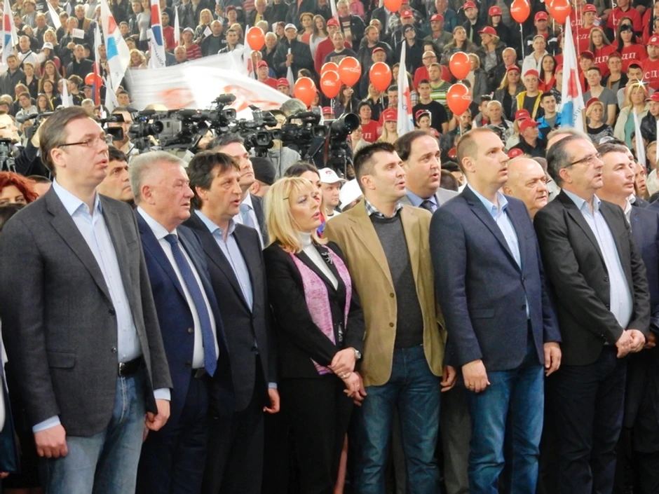 SNS miting u Leskovcu