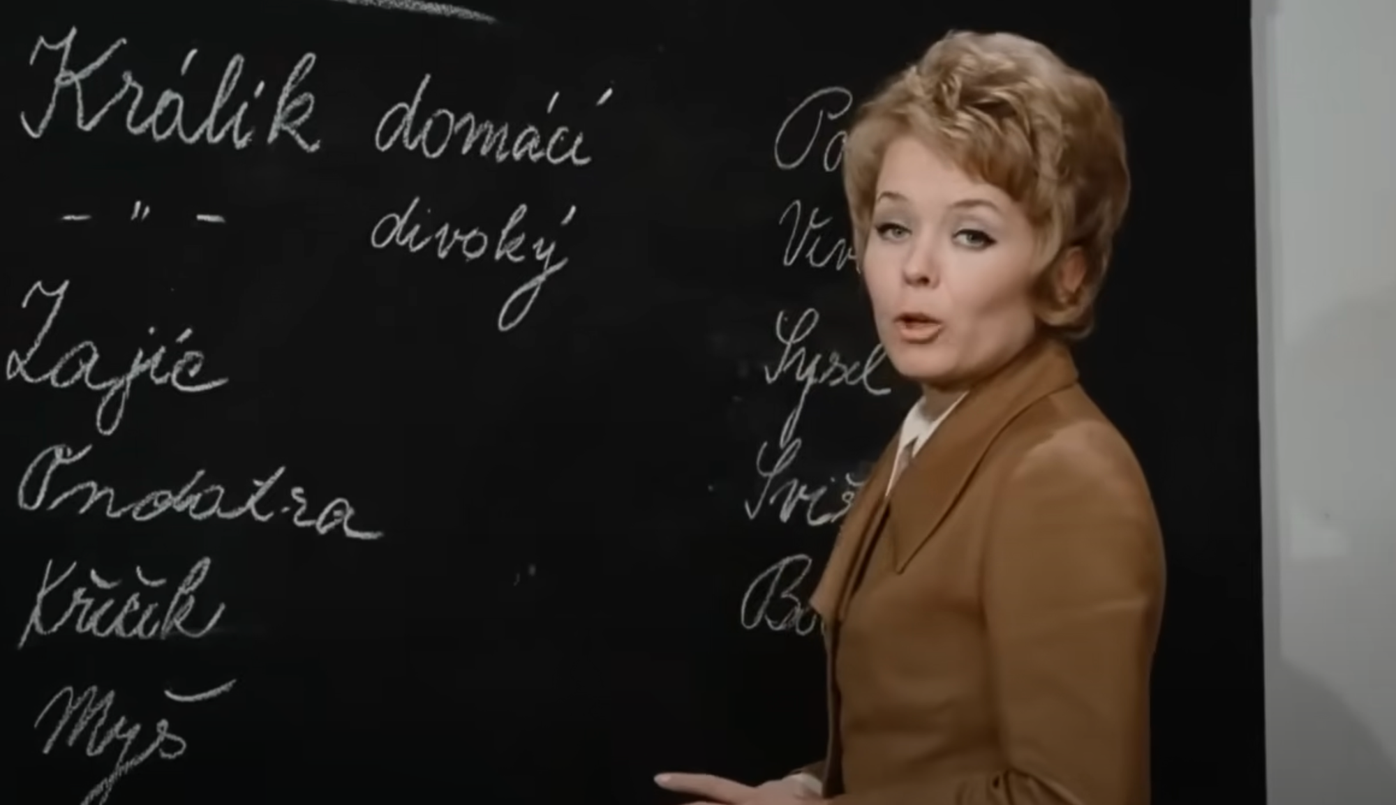 Česká herečka Jana Drbohlavová vo filme Dívka na koštěti.