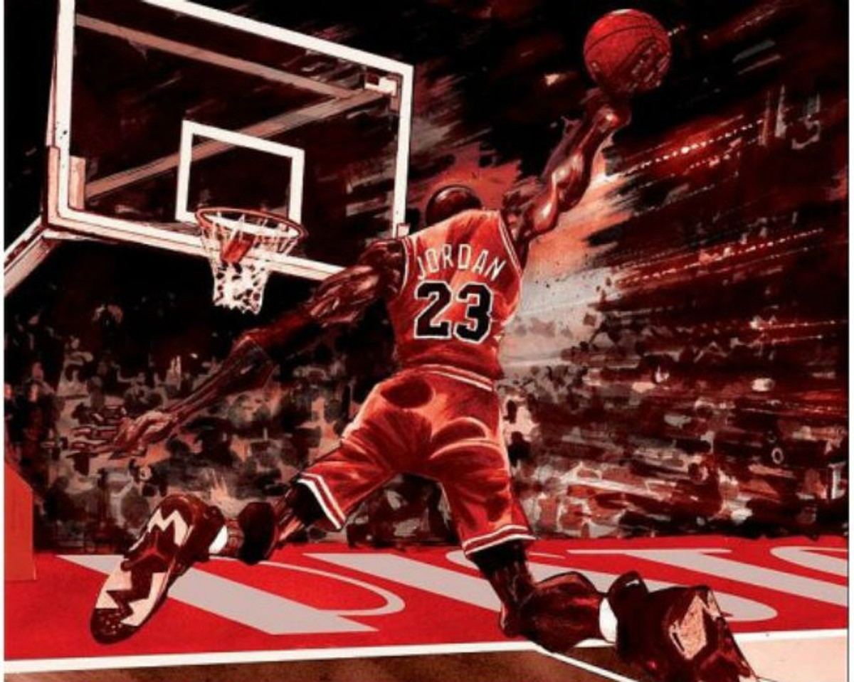 Fragment okładki komiksu "Michael Jordan. Nadchodzi byk"