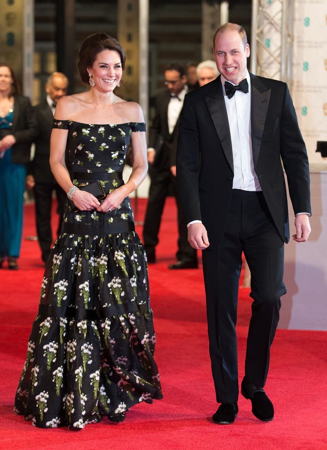 Kejt Midlton sa princom Vilijamom, BAFTA 2017