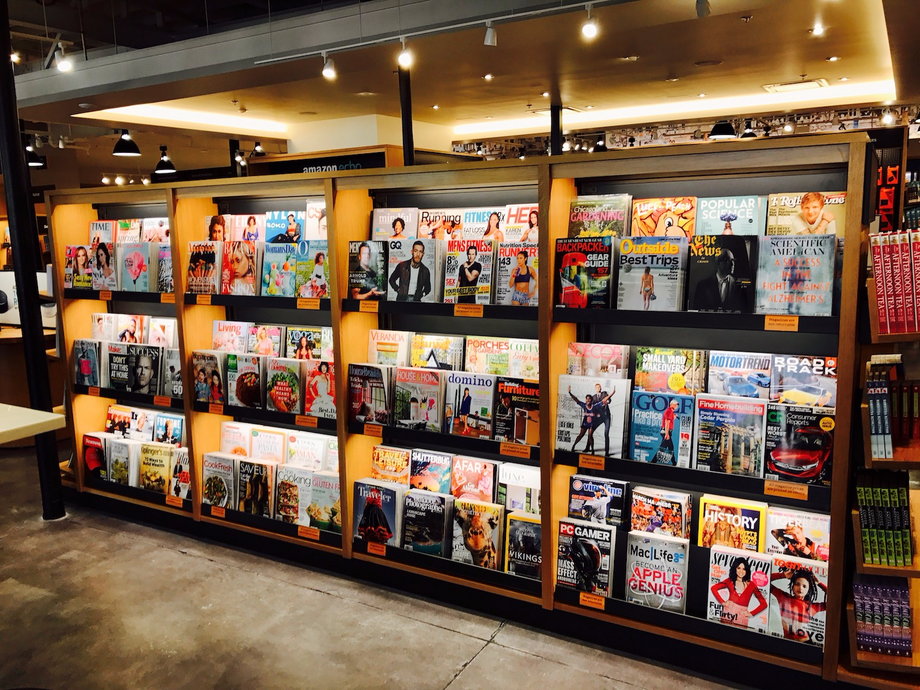 It's not all books: Magazine lovers will find a decent selection of titles.